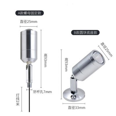 3W LED Mini Spot Light avec corps de lampe en aluminium