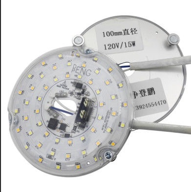 120V 15W Dia sans conducteur Module LED de 100 mm pour la lumière du ventilateur à LED Avec certificat ETL Remplacement de la lumière du ventilateur de plafond