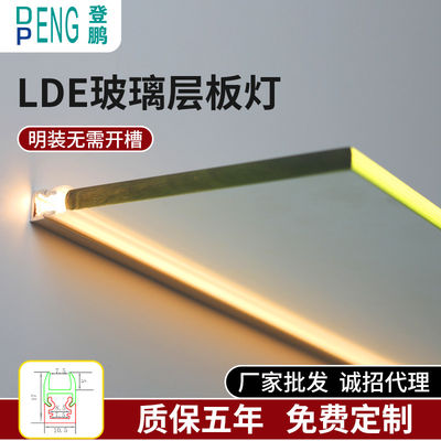 Lumière d'affichage LED à étagère en verre unique avec atténuation du blanc chaud et température de couleur 3500K