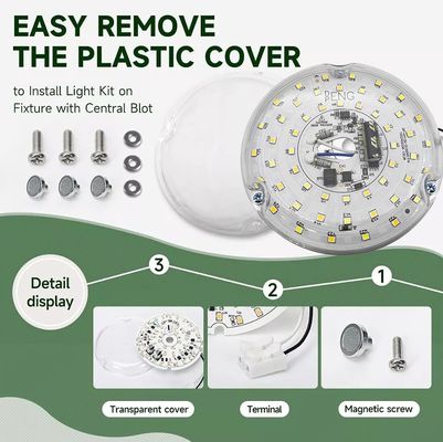 120V 15W Dia sans conducteur 100mm LED Light pour le ventilateur LED