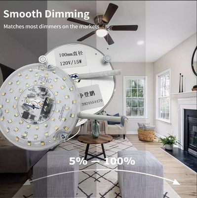 120V 15W Dia sans conducteur 100mm LED Light pour le ventilateur LED