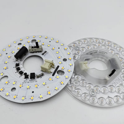 Dia125mm 4,9 pouces 24W LED Lampes de ventilateur de plafond Kit de remise à niveau Kit de remplacement de lampe de plafond 5CCT 3000K 3500K 4000K 5000K 6000K Ajustable 12W 18W 24W Commutateur, 2800LM 120V ETL 2 4 Watts