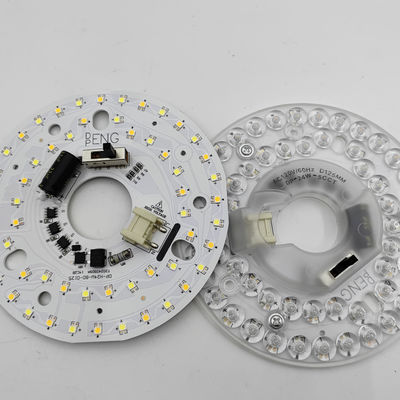 Dia125mm 4,9 pouces 24W LED Lampes de ventilateur de plafond Kit de remise à niveau Kit de remplacement de lampe de plafond 5CCT 3000K 3500K 4000K 5000K 6000K Ajustable 12W 18W 24W Commutateur, 2800LM 120V ETL 2 4 Watts