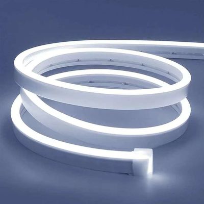 Lumières à bande LED blanche 16,4ft/5m Neon Light Strip 12V Flex Waterproof Neon LED Strip Silicone LED Neon Rope Light Pour la cuisine Chambre à coucher Décoration intérieure extérieure Adaptateur d'alimentation Non inclus