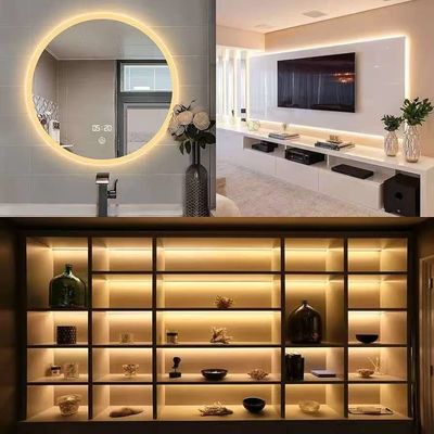 Lumières à LED flexibles 600 Unités LED Bandes LED étanches 12 Volts LED Bandes de lumière Pack de 16,4 pieds / 5m pour la fête de la maison de vacances Décoration intérieure extérieure étanche Blanc 1 Pack