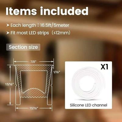 Éclairage extérieur étanche à l'eau 12/24V Silicone LED Strip Pour la décoration de la maison Neon LED Strip Lumières Blanc 16,4ft/5m Neon Light Strip 12V Silicone étanche à l'eau LED flexible Neon Lumières à corde Pour la salle de bains Festival