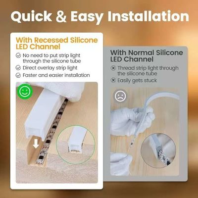 Décoration de bricolage Tubes lumineux à bande de néon RGB personnalisés 12v 24v SFlexible Lumière à bande de néon Pour la décoration des fêtes Silicone IP67 étanche à l'eau Lumière de néon extérieure