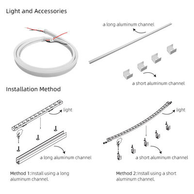 24V/12V.DC 10W bande lumineuse au néon flexible personnalisée pour la décoration du plafond