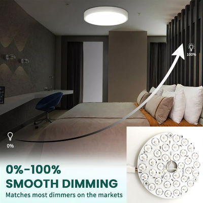 Lumière élevée 230V 15W 110MM 36V 3CCT Pièces de rechange Ventilateur de plafond Plateforme de circuits imprimés Conducteur Moins de modules LED Dimming et réglage de la couleur