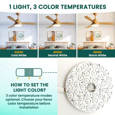 Lumière élevée 230V 15W 110MM 36V 3CCT Pièces de rechange Ventilateur de plafond Plateforme de circuits imprimés Conducteur Moins de modules LED Dimming et réglage de la couleur