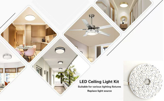 Lumière élevée 230V 15W 110MM 36V 3CCT Pièces de rechange Ventilateur de plafond Plateforme de circuits imprimés Conducteur Moins de modules LED Dimming et réglage de la couleur