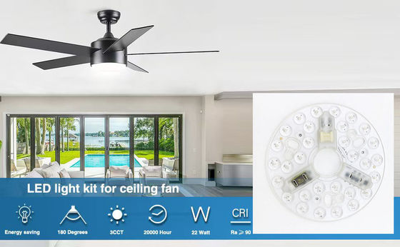 Modules LED ERP Rosh 5CCT 12W/18W/24W DIP Switch Ventilateur de plafond avec puissance magique remplace le module LED