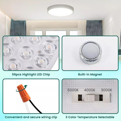 5CCT 18W/24W DIP Switch Ventilateur de plafond avec puissance de sorcière remplace le module LED 120V Ventilateur de plafond Kit de rénovation du panneau avec les modules DOB