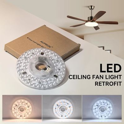 4.92 Œ Universal de ventilateur de plafond Led Light Remplacement de ventilateur de plafond Flush monture de plafond de lumière, 18W 3CCT 3000K 4000K 6000K 1500LM CRI90 Dimmable solution abordable pour Hampton Bay Harbour Brise Hunter