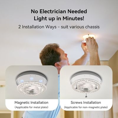 4.92 Œ Universal de ventilateur de plafond Led Light Remplacement de ventilateur de plafond Flush monture de plafond de lumière, 18W 3CCT 3000K 4000K 6000K 1500LM CRI90 Dimmable solution abordable pour Hampton Bay Harbour Brise Hunter