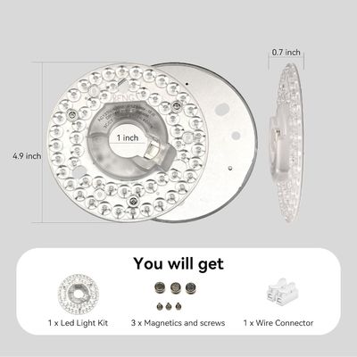 4.92 Œ Universal de ventilateur de plafond Led Light Remplacement de ventilateur de plafond Flush monture de plafond de lumière, 18W 3CCT 3000K 4000K 6000K 1500LM CRI90 Dimmable solution abordable pour Hampton Bay Harbour Brise Hunter