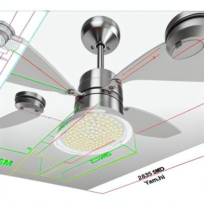 Remplacement de la lumière de ventilateur de plafond à LED 2835SMD - PCB en aluminium, blanc chaud 3000K