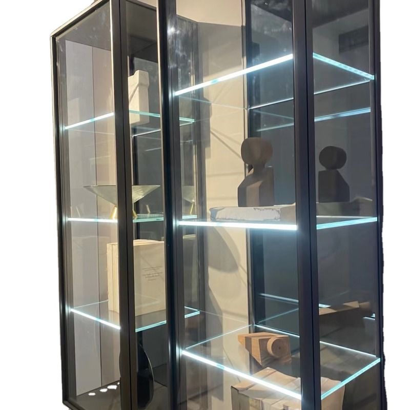 Éclairage de l'armoire de vitrine à étagère unique à surface moderne