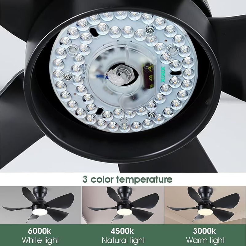 La couleur de l'éclairage est de 3000K/4500K/6000K CRI90 pour le remplacement de la lumière du ventilateur de plafond.