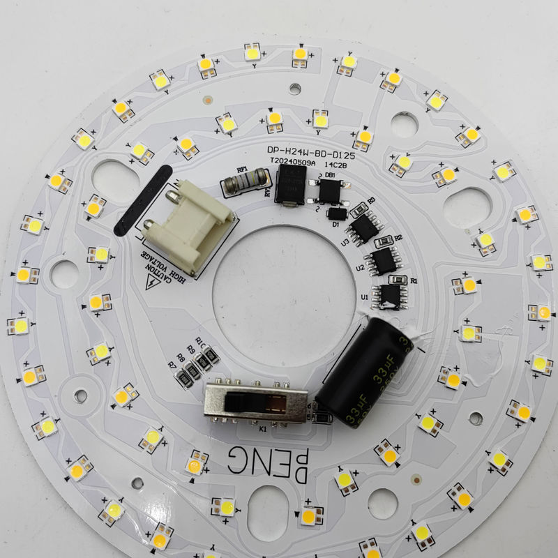 Dia125mm 4,9 pouces 24W LED Lampes de ventilateur de plafond Kit de remise à niveau Kit de remplacement de lampe de plafond 5CCT 3000K 3500K 4000K 5000K 6000K Ajustable 12W 18W 24W Commutateur, 2800LM 120V ETL 2 4 Watts