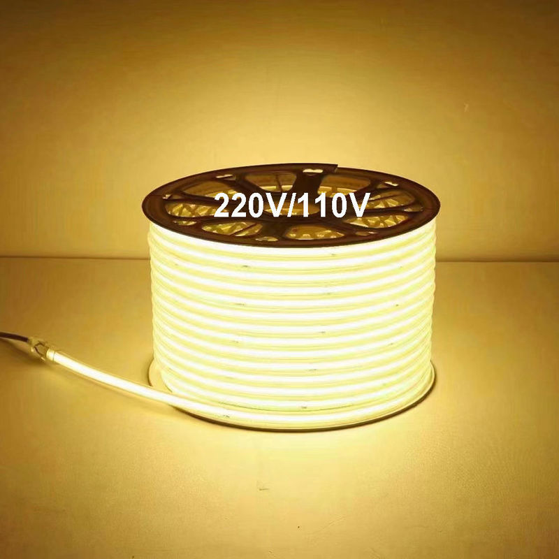 110V 220V étanche à l'eau COB LED avec colle PVC personnalisable bleu / glace bleu / blanc / vert / violet / or / rose