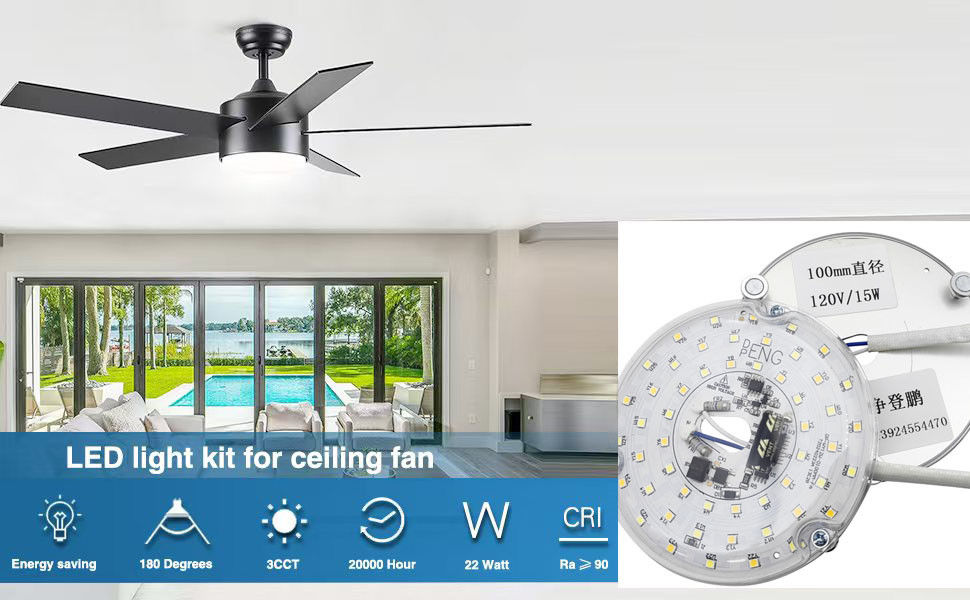 Dia100mm Plaque de circuit imprimé ronde 12w 15w AC 110V 120V 230V 3.93' Kit de rétro-éclairage pour plafond de lumière de ventilateur de plafond de remplacement de panneau de lumière PCB 15W 90 Dimmable