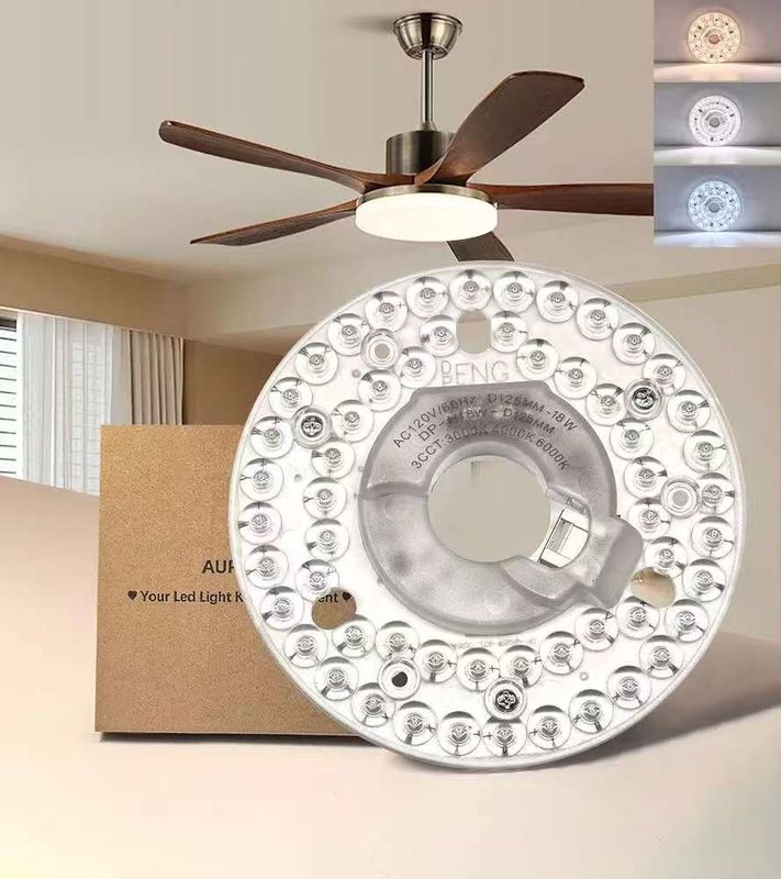 4.92 Œ Universal de ventilateur de plafond Led Light Remplacement de ventilateur de plafond Flush monture de plafond de lumière, 18W 3CCT 3000K 4000K 6000K 1500LM CRI90 Dimmable solution abordable pour Hampton Bay Harbour Brise Hunter