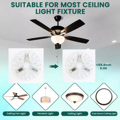 Modules LED ERP Rosh 5CCT 12W/18W/24W DIP Switch Ventilateur de plafond avec puissance magique remplace le module LED